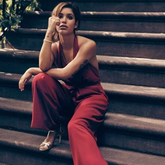 Anthropologie BHLDN Jill Stuart NEW Mara Jumpsuit Red Currant sz 6 S Women's